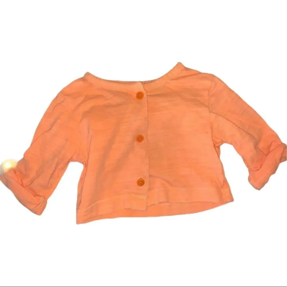 Carters tiny button down sweater, cuffed sleeves 3 month